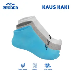 Zeodda Kaos Kaki Premium White Ankle Pendek Dewasa Pria Semata Sport Motif Cowok Panjang Casual Garis 8001