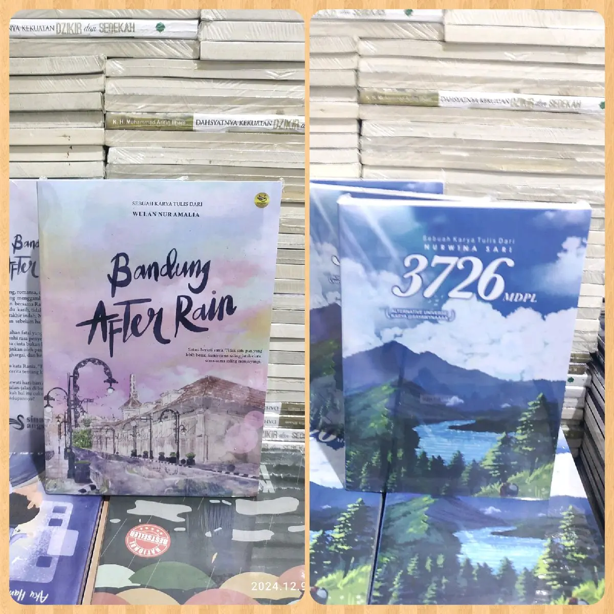 Paket Novel Bandung After Rain + 3726 MDPL Bookpaper Kuning
