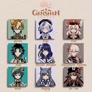 Paint By Numbers Kit Seri GENSHIN IMPACT | Gorou | Xiao | Venti | Qiqi | Raiden Shogun | Keqing | Klee | Kaedehara Kazuha | Hu Tao |