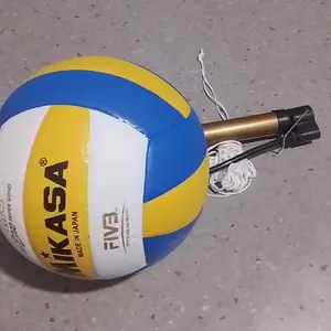 Bola Voli paket komplit pompa pentilasi jaring Super Gold Size 5 Bahan AC Empuk untuk Latihan dan Pertandingan Outdoor Termurah Voly Ball Volly Olahraga voliball
