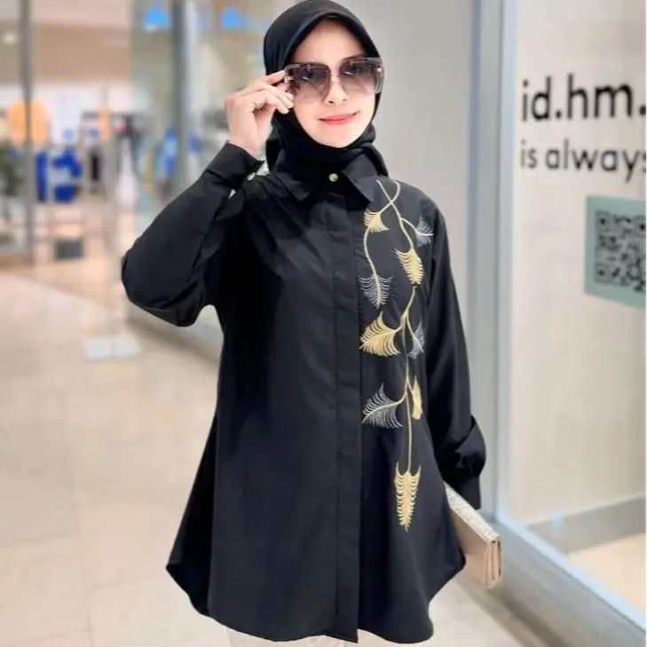Munly - Kemeja Afifah Bahan Superfine Oversize 0