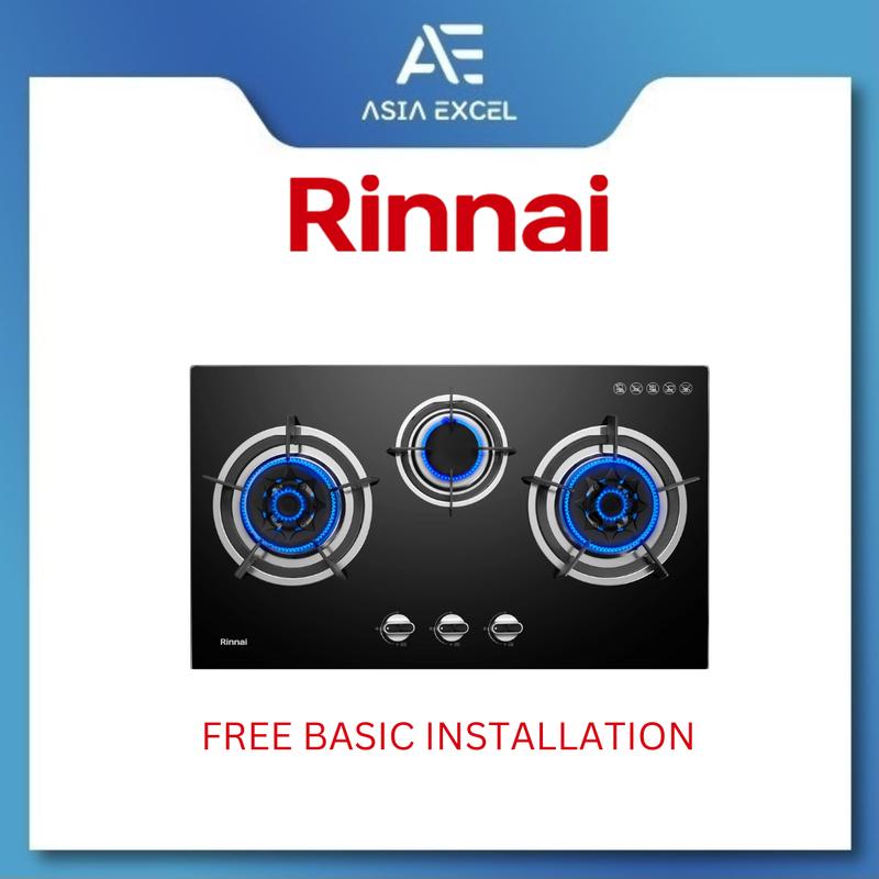 RINNAI RB-783G FLEXIHOB 78CM 3 BURNER GLASS BUILT-IN GAS HOB 0