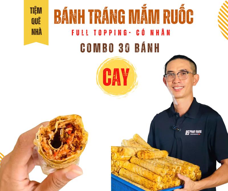 CAY - FULL TOPPING COMBO 30 Bánh tráng nướng mắm ruốc - Đặc sản Phan Rang - Tiệm Quê Nhà