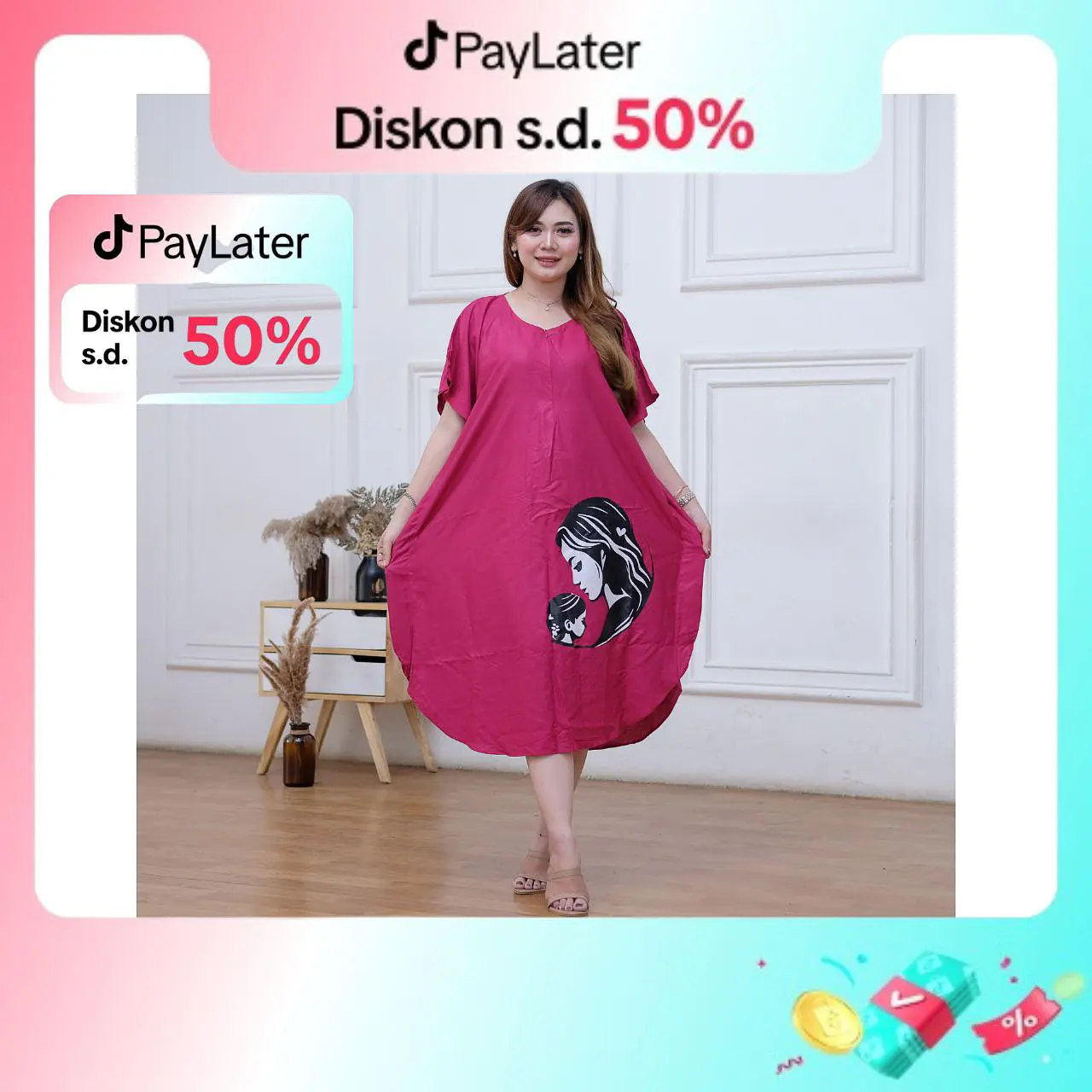 Daster Full Body Kekinian Jumbo Terbaru Rayon Premium Grade A Busui Bumil Nyaman