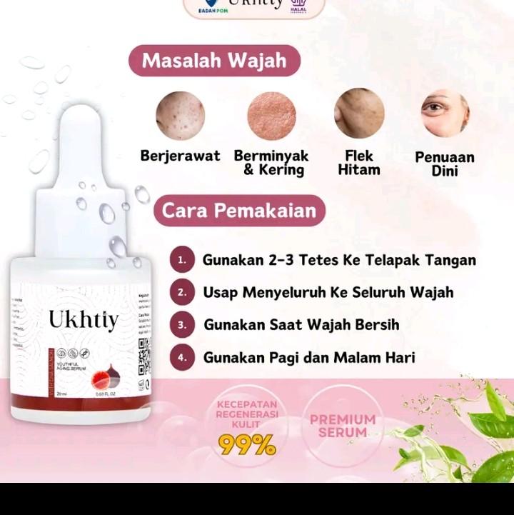 Ukhtiy Serum DNA Salmon 20ml | SerumMencegah Penuaan Dini | Mencerahkan danMelembabkan Wajah, Memudarkan Flek Hitam Pencerah 3