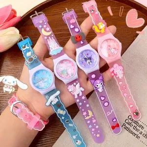Jam Tangan Karakter Jam Tangan Anak Anak Jam Tangan Remaja Cewek Jam Anak Perempuan Jam Tangan Transparan Silikon Jam Tangan Kartun Unicorn Korumi Jam Hello Kitty Jam LED Anak