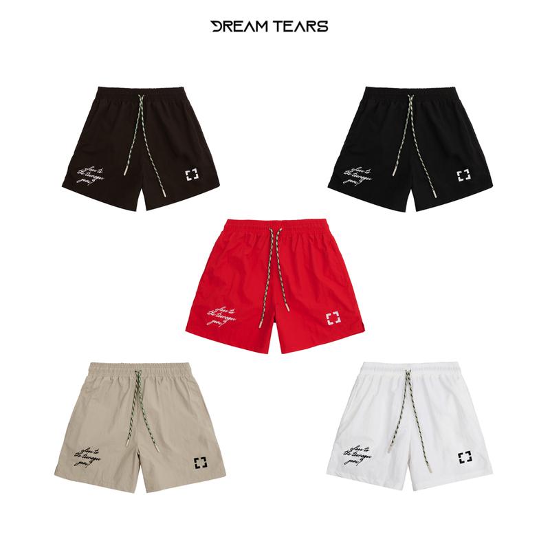 Quần Short Gió Nam Xịn Loca Brand DREAM TEARS Chữ Thêu Chất Vải Gió Nhăn 2 Chiều Đã Qua Xử Lí Phong Cách Đường Phố Trẻ Trung Thoáng Mát Có 4 Size Số MSP : QG19