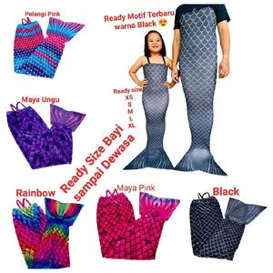 (BISA COD) Kostum Mermaid Premium Dewasa Perempuan dan Laki laki Fashion bisa dipakai dari 40 kg sampai 75 kg bahan melar dan lembut
