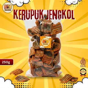 Kerupuk Seblak Jengkol Pedas 250g – Seblak Kering Daun Jeruk Viral, Camilan Pedas Gurih HHSNACKS