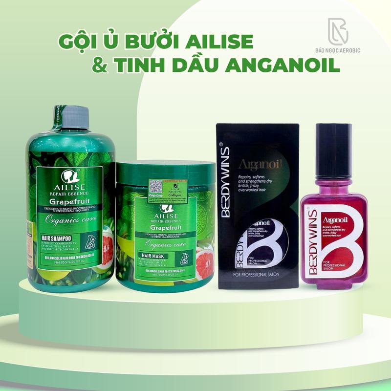 AILISE - BỘ GỘI, Ủ BƯỞI TẶNG 1 TINH DẦU DƯỠNG TÓC ARGAN OIL 50ML