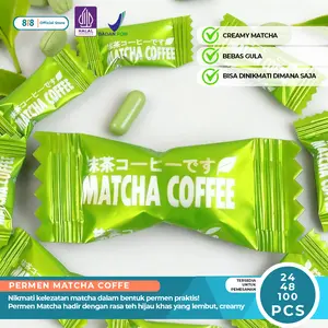 Permen Matcha Coffee Viral Bebas Gula Rasa Matcha Yang Nikmat/Permen Halal Cocok Untuk Jadi Cemilan Santai Saat Sendiri Dan Berkumpul Dengan Keluarga dan Teman, Promo Rasa Matcha Yang Berbeda, 24Pcs 48Pcs 100Pcs 150Pcs