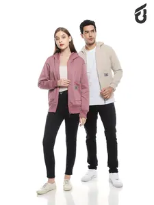 FUB V3 Jaket Zipper Fleece Korean Style Premium High Quality Unisex Bahan Fleece Nyaman Gaya Korea Cocok Untuk Pria Dan Wanita