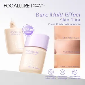 [Official] FOCALLURE Bare Multi Effect Skin Tint SPF30 PA+++ Lightweight Satin Finish Breathable Coverage Foundation