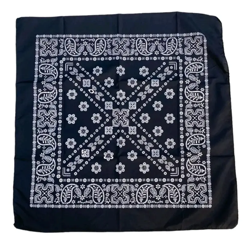 Bandana Slayer Multifungsi Motif Batik Ukuran 45×45cm Bahan Polyester Unisex Sapu Tangan Merah Hitam Kain 1