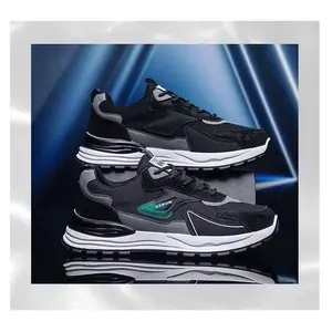 Sepatu sneakers kasual running ringan sport olahraga sepatu pria black mamba lokal
