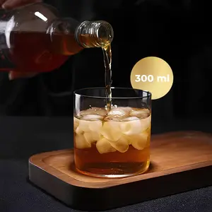 Noone Gelas Whisky Cocktail Nordic Borosilicate Rock Glass 300ml - Transparent