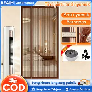【Penggunaan ruangan ber-AC】Tirai pintu anti nyamuk serat kaca tebal 90x210cm, jaring anti serangga, penutup otomatisTirai Magnet Pintu Model Magnet Anti Nyamuk Ukuran Besar Premium Mesh Tidak mudah terbakar Kain Curtain Dekorasi