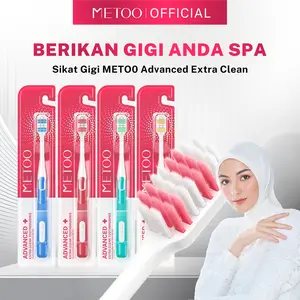 METOO Advanced Extra Clean Toothbrushes / Lembut dan elastis / Bulu karbon ultra-halus