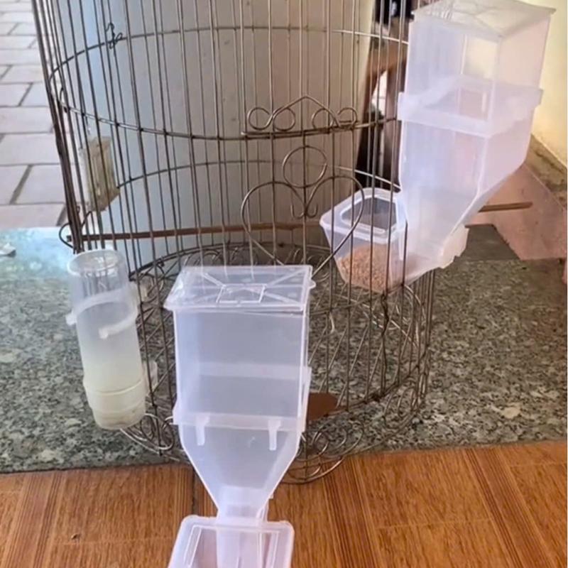  Hộp đựng thức ăn tự động cho chim cảnh  500gr thức ăn 