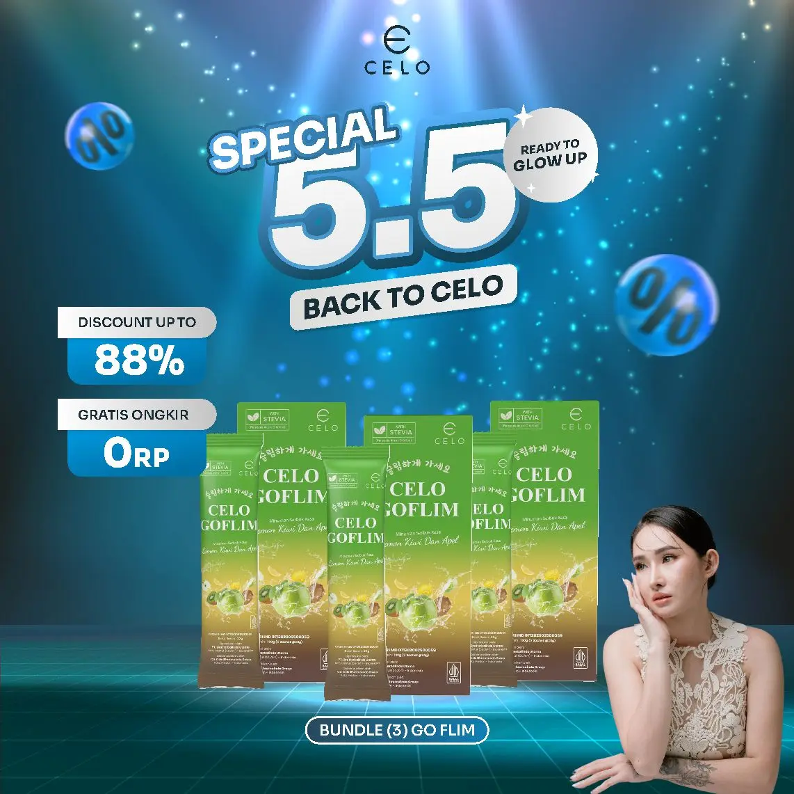 [EXCLUSIVE 5.5] CELO BUNDLE 3PCS GO FLIM KIWI