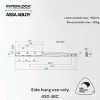Gambar INTERLOCK ASSA ABLOY Engsel Jendela Casement 430 4BC P1080SH – Friction Stay Side Hung Max 40kg Stainless Steel dari GGEsta Indonesia Kota Administrasi Jakarta Barat 2 Tokopedia