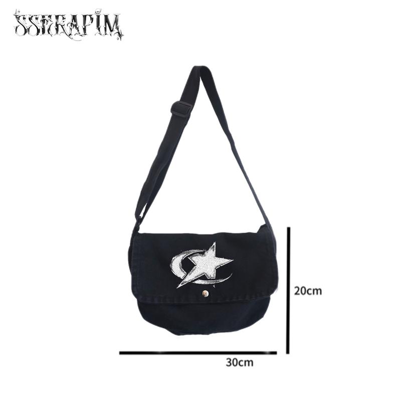 Product Introduction of ￼Sserapim - Star 2 Bag Tas Distro Tas Canvas Tas Selempang Skena Tas Canvas Tas Pria Kece Tas Canvas Wanita Tas Canvas Slingbag Tas Canvas Tote Bag Tas Canvas Korean Style Y2K Tas Selempang Pria Kanvas 1