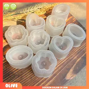 [Isi 12] Cetakan Kue Lingkaran Bulat Bunga Nunest Set Plastik 6.5 cm / Cetakan Puding Agar Ager Bunga Nest BL / Cetakan Putu Ayu Kue Bolu