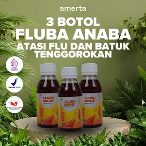 Madu Fluba Anaba 3 Botol - Madu Flu dan Batuk - Untuk Anak & Dewasa