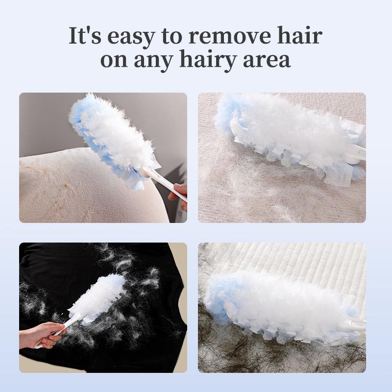 Product Introduction of Electrostatic dust removal duster with adsorption function for sweeping dust, suitable for household and car use. It can be folded and is a magic tool for cleaning cobwebs, fan dust and the like. It's similar to a feather duster. 1