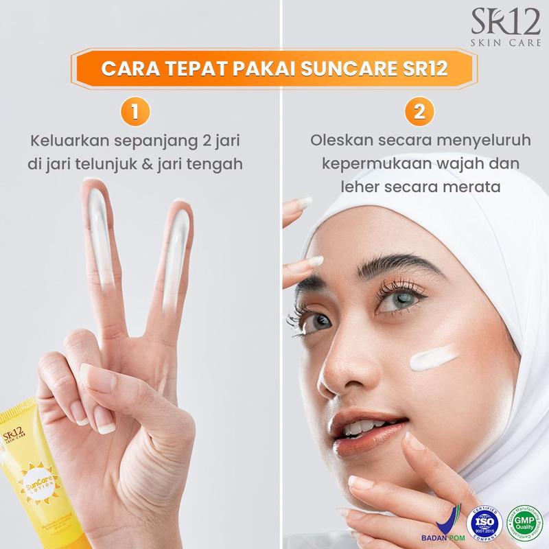 SR12 Suncare Lotion 15gr SPF 25++ Perawatan Pelindung Wajah Dari Sinar Matahari Dan Melembabkan - Sunscreen Mencerahkan Wajah 7