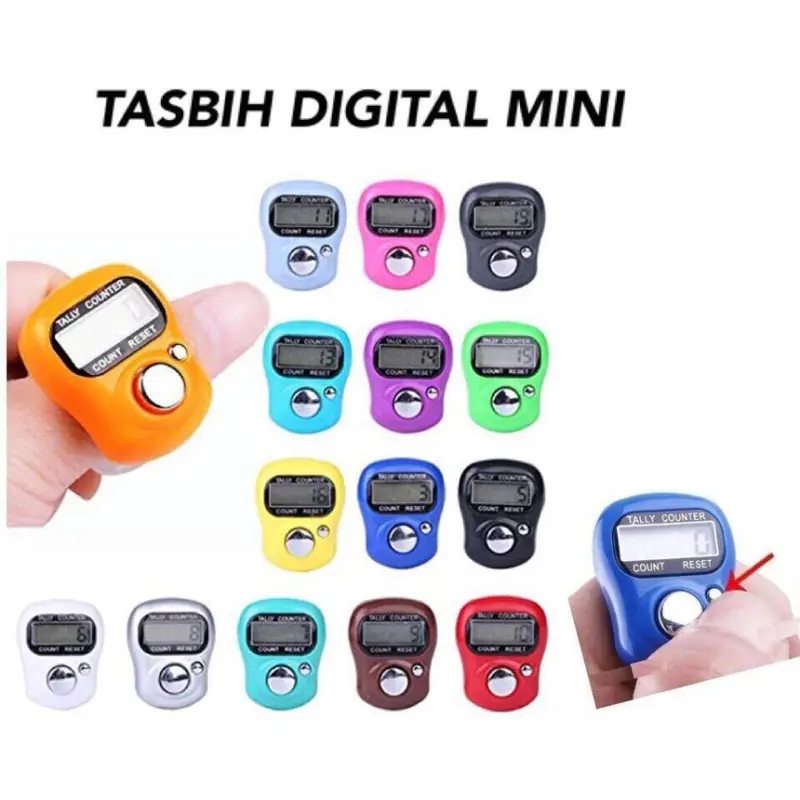Tasbih Digital Alat Hitung Digital Led Tasbih Jari Counter Tally Tasbe 4