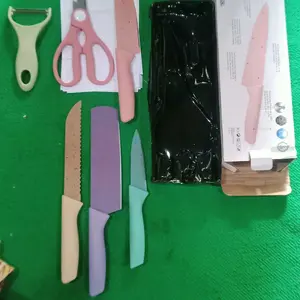 Pisau dapur set 6 pcs BOX viral best seller Alat Buah Kitchenware Knife