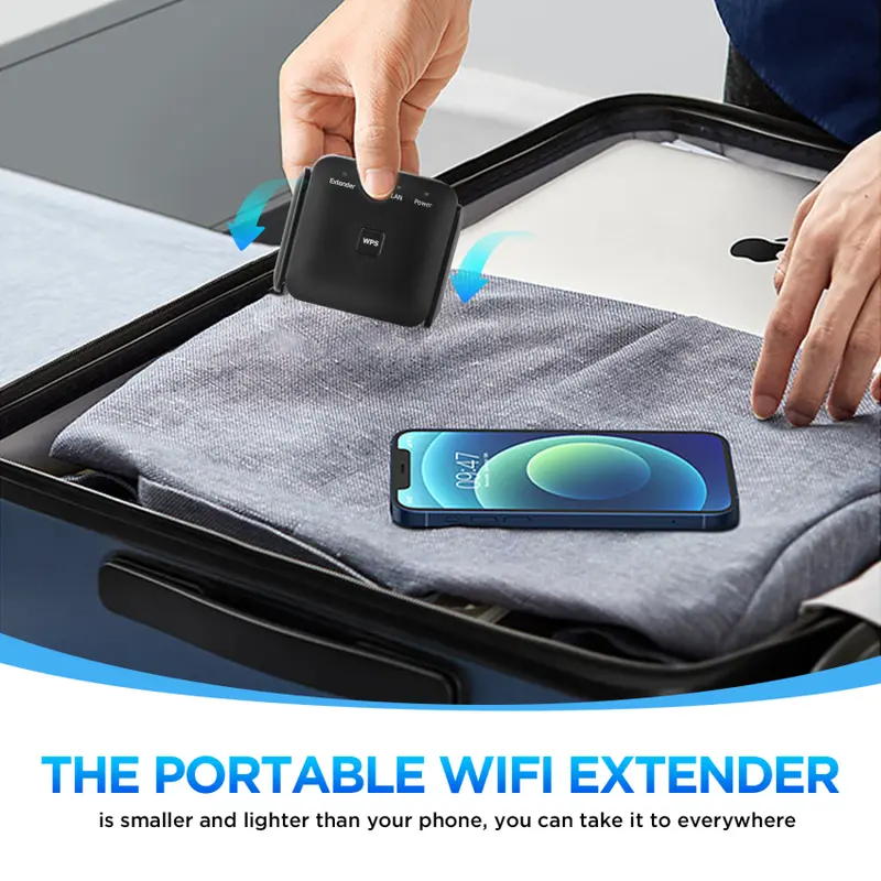 Bộ tăng cường mở rộng WiFi cho gia đình, Bộ tăng cường WiFi 1200Mbps 5GHz & 2.4GHz để mở rộng phạm vi kết nối Internet WiFi, Hỗ trợ bộ lặp / AP / Bộ định tuyến / Chế độ với 4 ăng-ten, C001 6