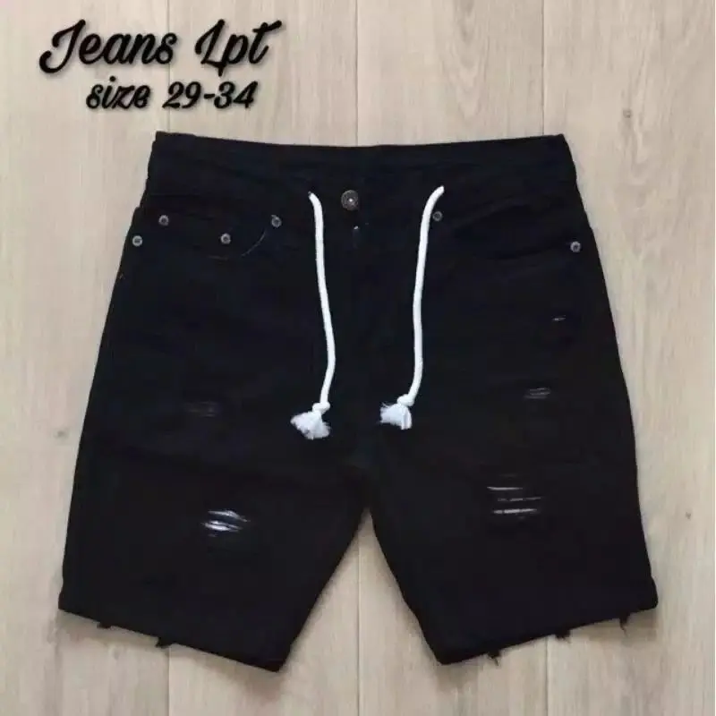 Celana Jeans Pendek Sobek Pria Distro Premium Kekinian Nyaman 1