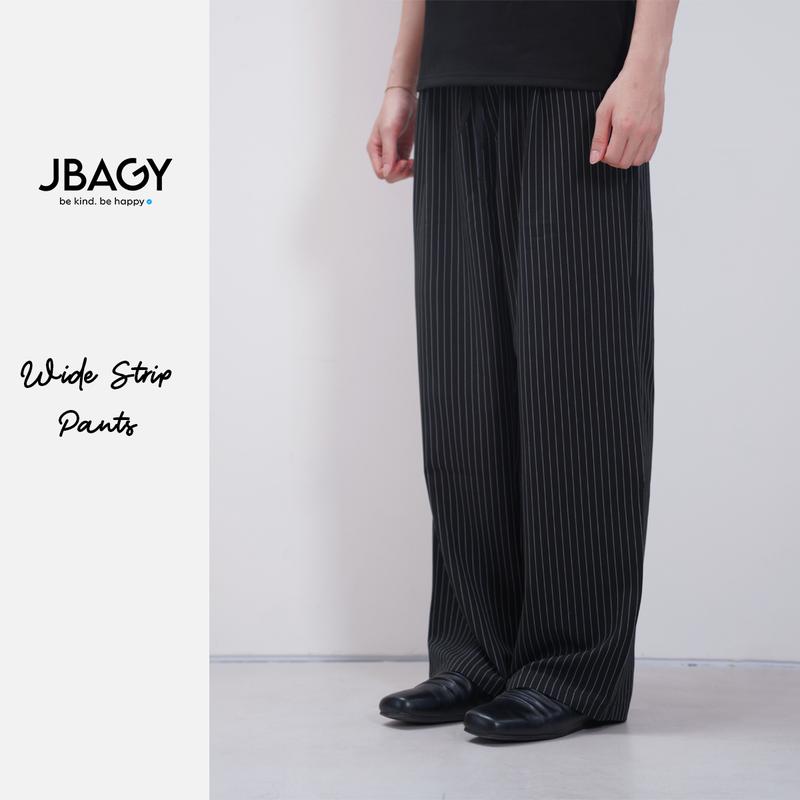  New Arrival | Quần ống rộng nam JBAGY kẻ sọc cạp chun vải Lụa cao cấp - JD0104 