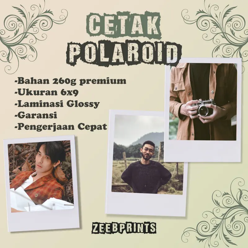 CETAK FOTO POLAROID, CUSTOM DESAIN, MURAH PENGERJAAN CEPAT, BISA RIQUEST FOTO, FOTO KELUARGA, CAMERA Kamera Camera 0