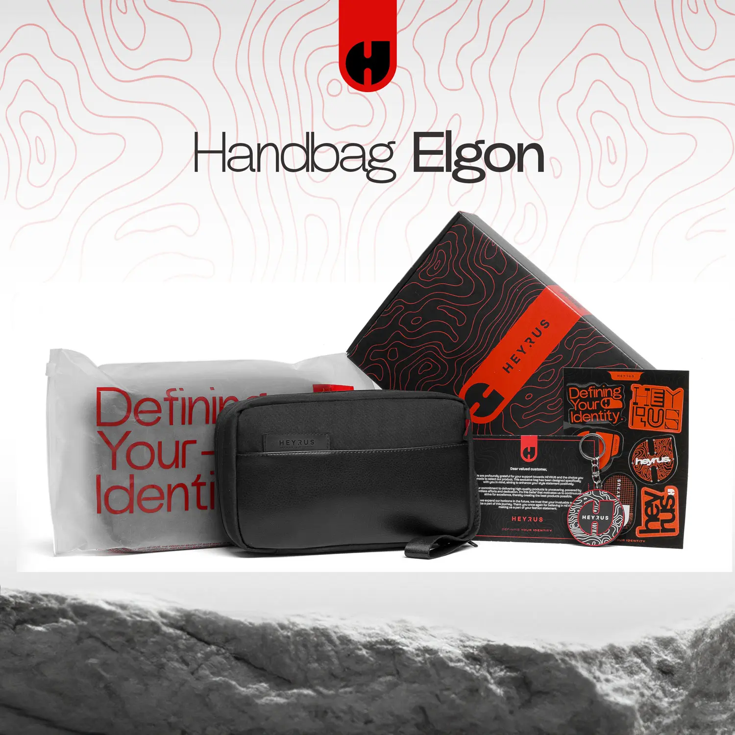 HEYRUS CO I Handbag Elgon Clutch Pria Tahan Air Multifungsi Waterproof Anti Bara Api