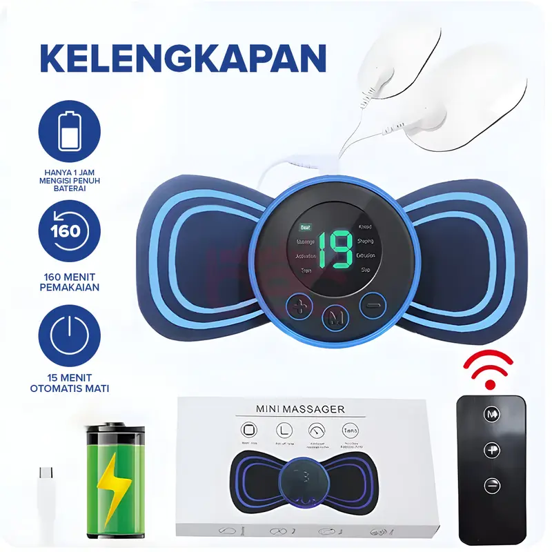 【BEC】Alat Pijat Punggung EMS Alat Pijat Leher Elektrik Alat Terapi Pinggang Akupunktur Pengisian Meningkatkan Sirkulasi Darah Meredakan Sakit 6