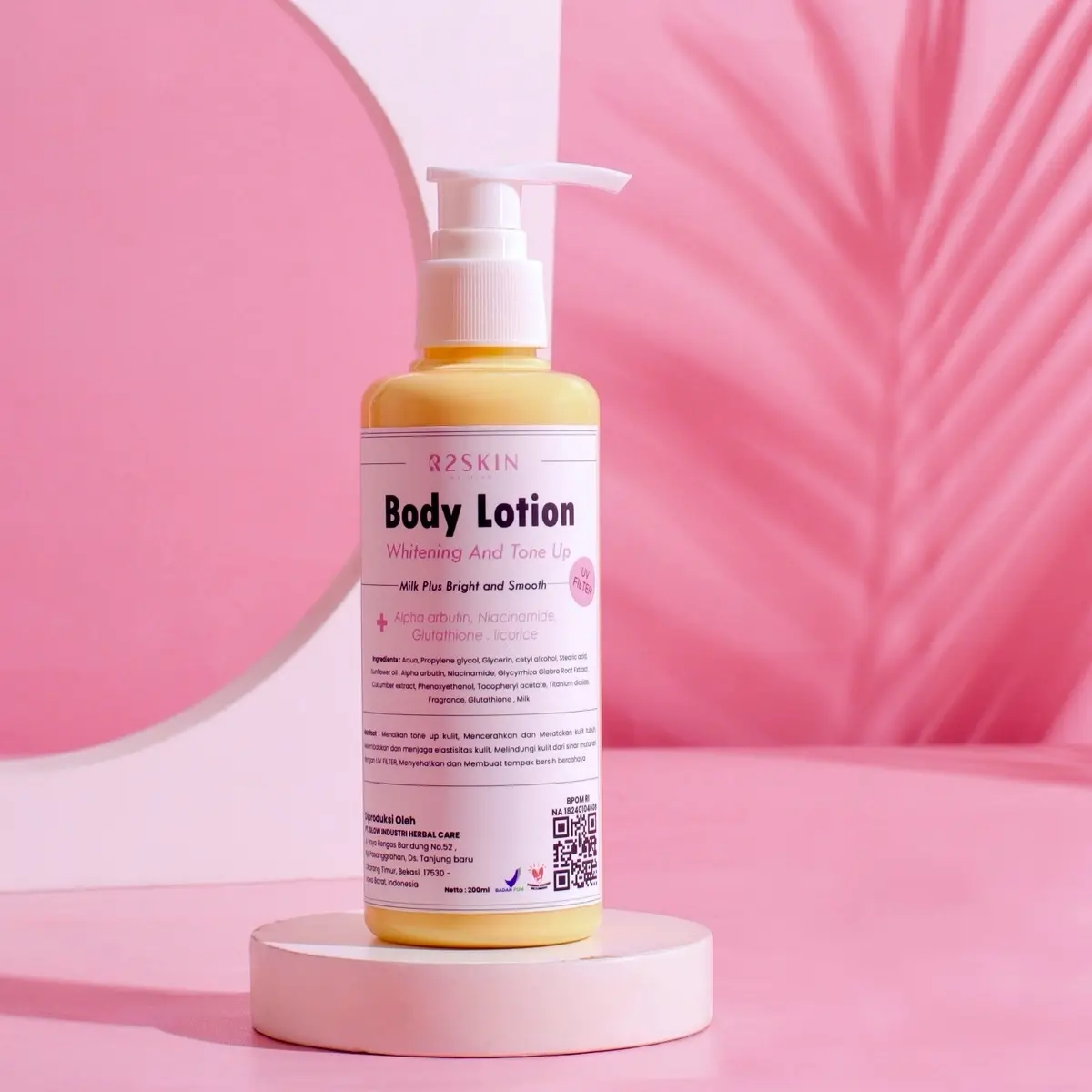 [R2SKIN] UV filter Body Lotion Whitening & Tone Up Mencerahkan