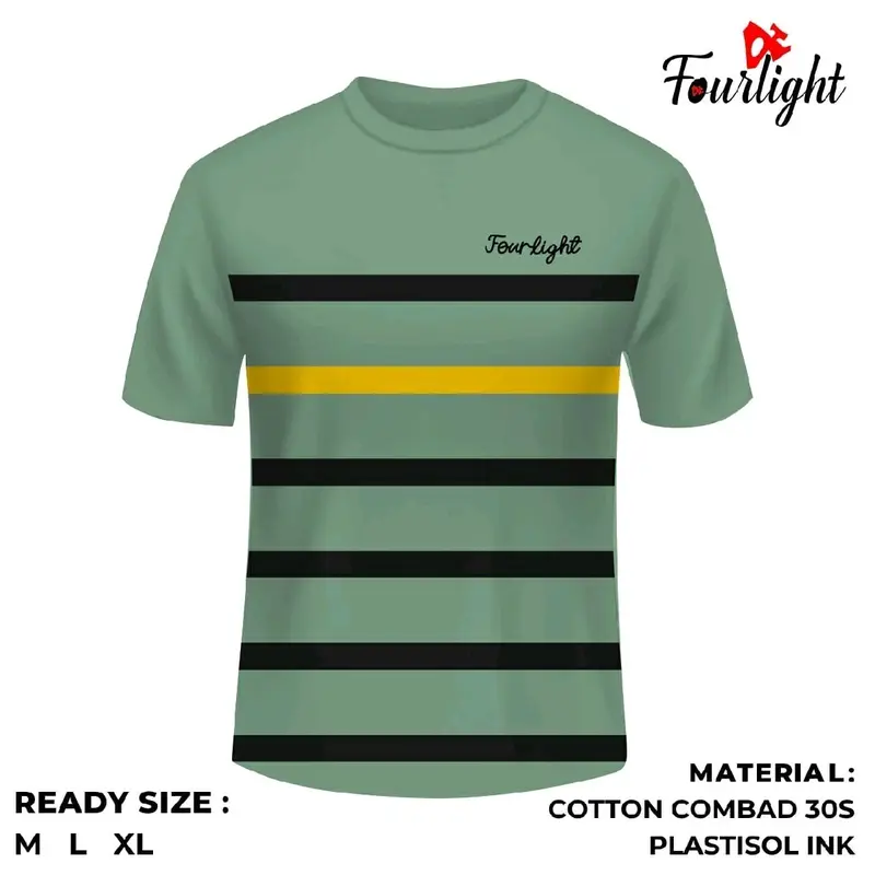 Kaos Best Seller Pria Wanita Fourlight Brand Lokal Kaos Pria Wanita Distro Baju Combed Sablon Tshirt Nyaman Unisex Atasan Cowok Keren Dewasa Pendek Katun Hitam High 5