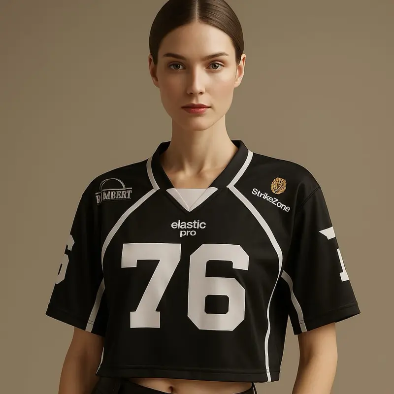 Jersey elasticpro jersey number 76 jersey crop jersey vintage jersey boxy jersey streetwear jersey olahraga unisex 1