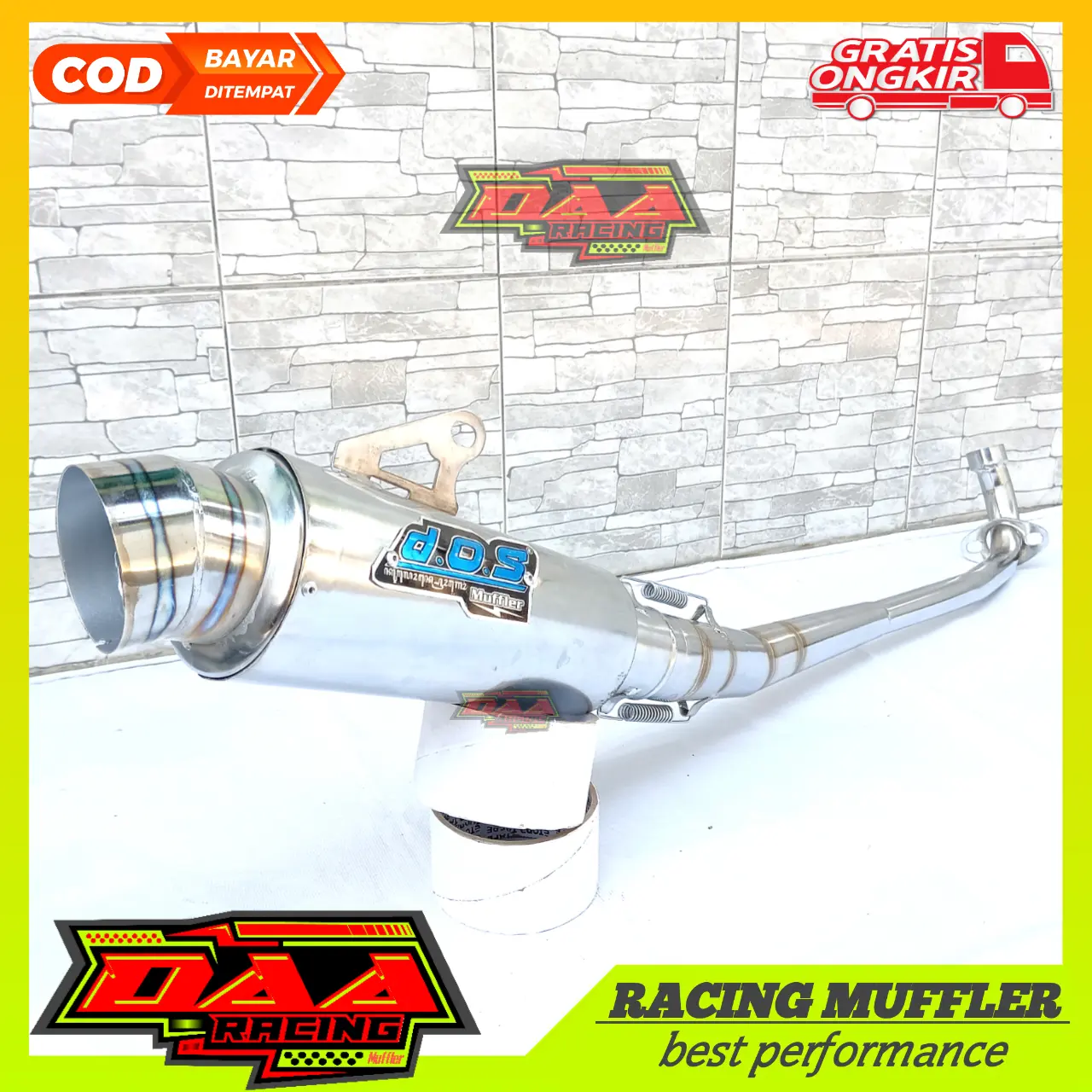 Knalpot racing DOS jupiter supra revo absolut shogun vega astrea win c70 c100 smash karisma blade motor bebek Motorcycle