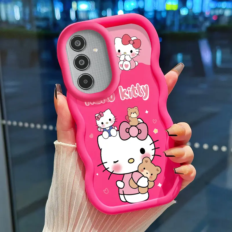 Casing Hp Untuk Samsung A35 5G Case pola desain kucing Cesing Kasing baru Casing HP lensa kamera Kesing silikon Gelombang Softcase