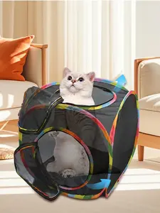 Cat Tent Cube Multi Shape Cat Tunnels Tents Cubes Mesh Foldable House  Pet Cat Outdoor Play Cube Outdoor Indoor Play House
