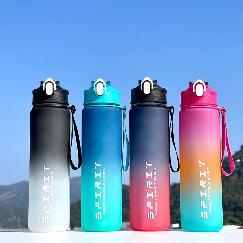 BìNh NướC Thể Thao Mờ NháM Có MàU ChuyểN SắC, Dung TíCh 800ML, KèM ốNg HúT Và…