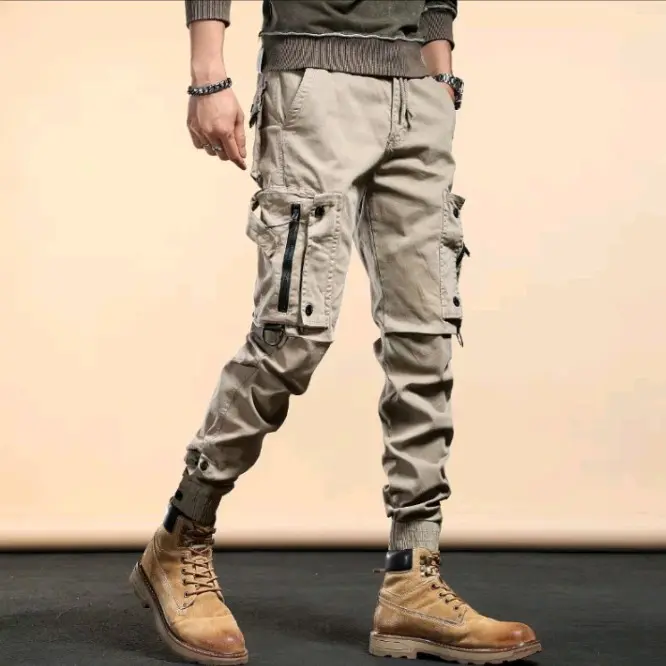 Celana Panjang Jogger Cargo Stretch Pria Wanita Slim Fit Joggerpants Outdoor Sporty 2