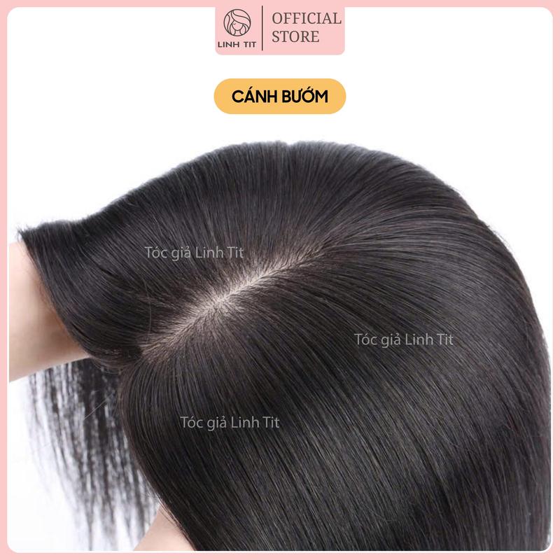  Phủ hói Cánh Bướm- rẽ full ngôi lưới HD mô phỏng da đầu kích thước 8*11 tóc thật | Tóc giả Linh Tít 