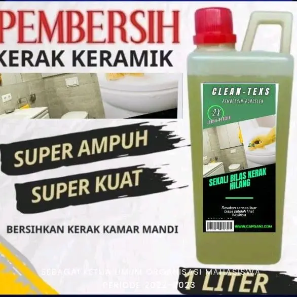 CLENTEX 1 LITER CAIRAN PEMBERSIH SERBAGUNA WC WASTAFEL KLOSET PERALATAN DAPUR RUMAH TANGGA ANTI BAKTERI