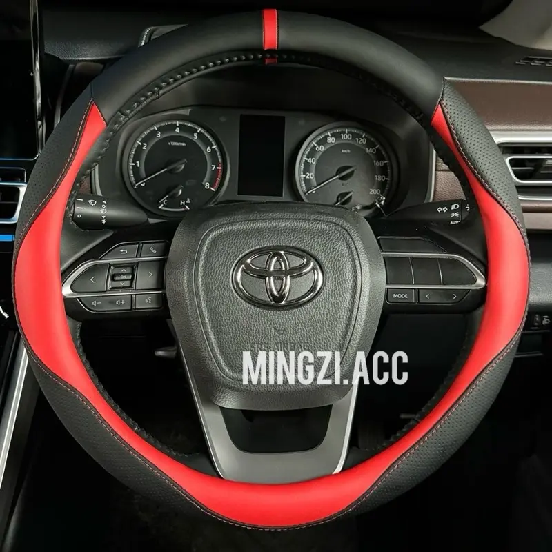 ￼SARUNG STIR STIUR VM STEERING WHERL COVER KULIT UNIVERSAL HITAM MERAH COKLAT RUSH INNOVA CALYA BRIO XPANDER 4