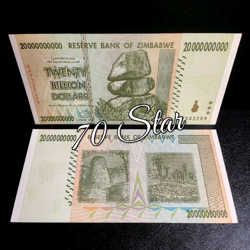uang Negara Zimbabwe 20 Milyar Dollars UNC